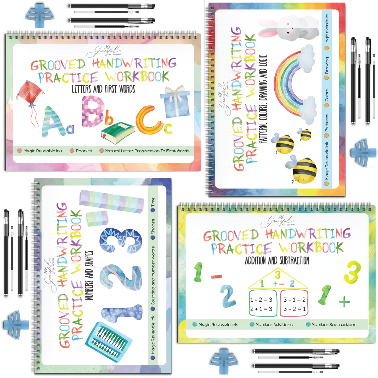 Reusable Grooved Handwriting Workbook for Kids